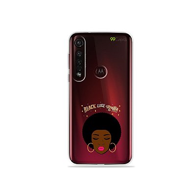 Capinha (transparente) para Moto G8 Plus - Black Lives