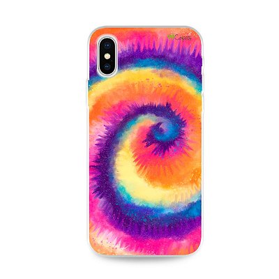 Capinha para iPhone X/XS - Tie Dye Roxo