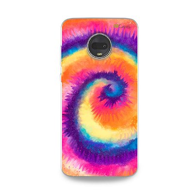 Capinha para Moto G7 Plus - Tie Dye Roxo