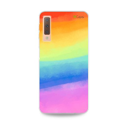 Capinha para Galaxy A7 2018  - Rainbow