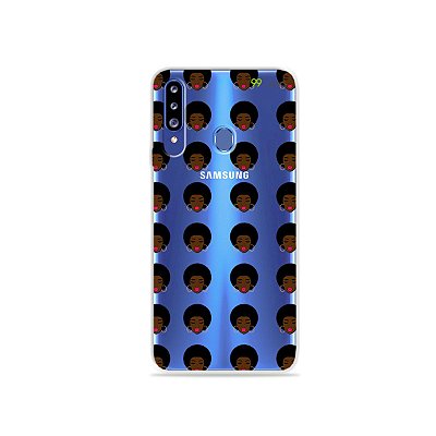 Capinha (transparente) para Galaxy A20s - Black Girl