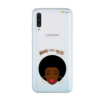 Capinha (transparente) para Galaxy A50s - Black Lives