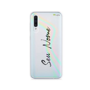 Capinha Holo Translúcida para Galaxy A30s com nome personalizado