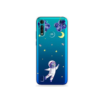 Capa (transparente) para Moto G8 Power Lite - Astronauta Sonhador