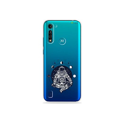 Capa (transparente) para Moto G8 Power Lite - Astronauta