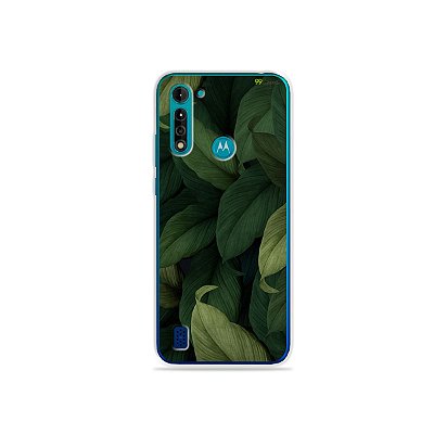 Capa para Moto G8 Power Lite - Folhas