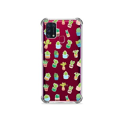 Capinha (transparente) para Galaxy M31 - Cactus