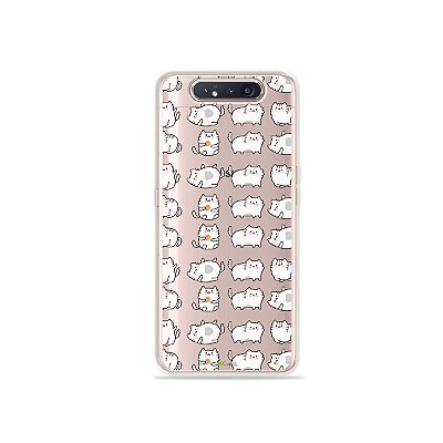 Capinha (Transparente) Lazy Cat para Galaxy A80