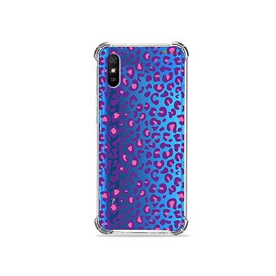 Capinha (transparente) para Redmi 9A - Animal Print Purple