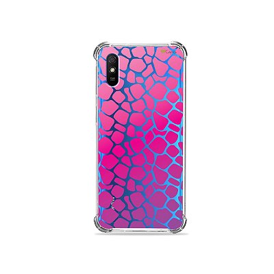 Capinha (transparente) para Redmi 9A - Animal Print Pink