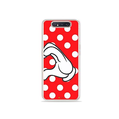 Capinha Coração Minnie para Galaxy A80