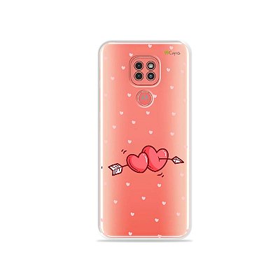 Capinha (Transparente) In Love para Moto G9 Play