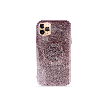 Glitter Case Rosa para iPhone 11 Pro Max (acompanha Popsocket)