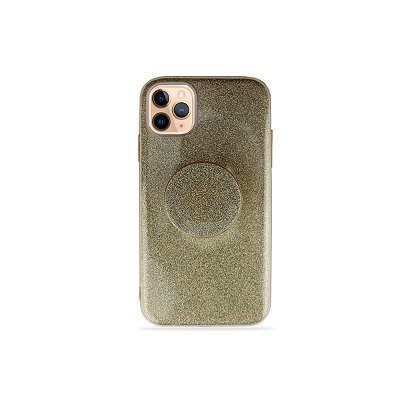 Glitter Case Dourada para iPhone 11 Pro Max (acompanha Popsocket)