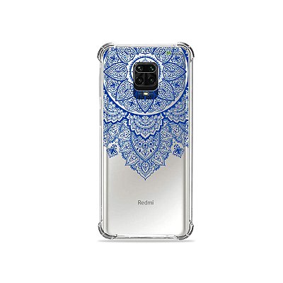 Capinha (Transparente) para Redmi Note 9 Pro - Mandala Azul