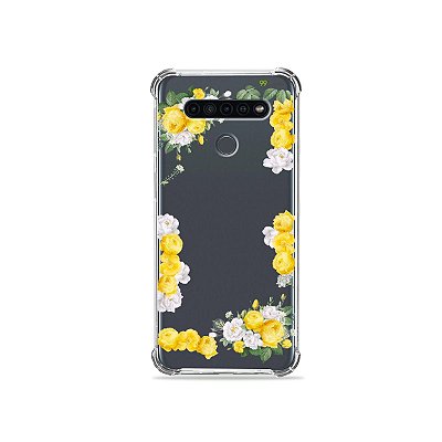 Capinha (Transparente) para LG K41s - Yellow Roses