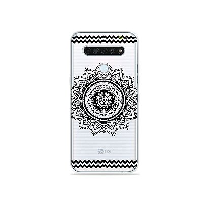 Capinha (Transparente) para LG K61 - Mandala Preta