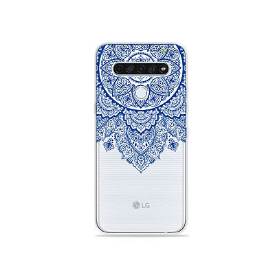 Capinha (Transparente) para LG K61 - Mandala Azul