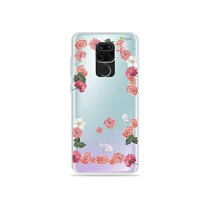 Capinha (Transparente) para Xiaomi Redmi Note 9 - Pink Roses