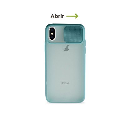 Capinha Soft Azul com proteção de câmera para iPhone X - 99Capas