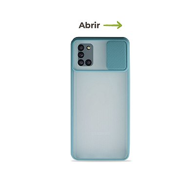 Capinha Soft Azul com proteção de câmera para Galaxy A31 - 99Capas