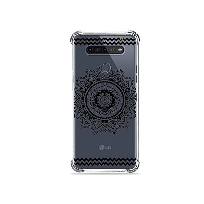 Capinha (Transparente) para LG K51s - Mandala Preta