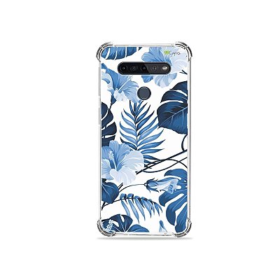 Capinha para LG K51s - Flowers in Blue