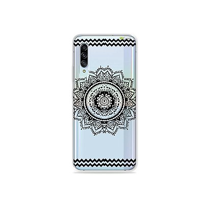 Capinha (Transparente) para Galaxy A90 - Mandala Preta