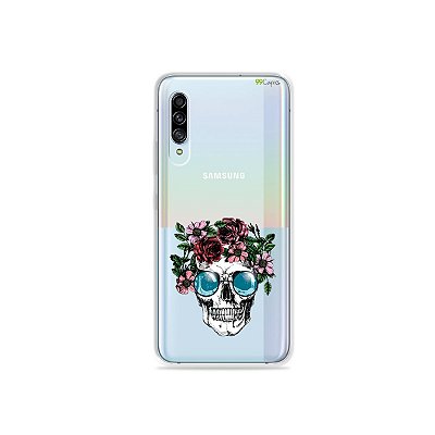 Capinha (Transparente) para Galaxy A90 - Caveira