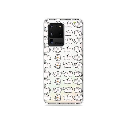 Capa (Transparente) para Galaxy S20 Ultra - Lazy Cat