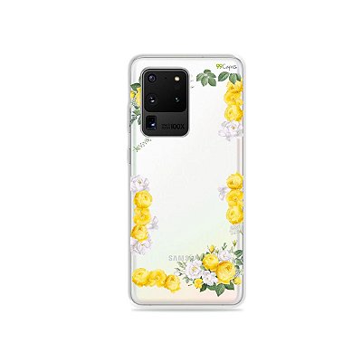 Capa (Transparente) para Galaxy S20 Ultra - Yellow Roses