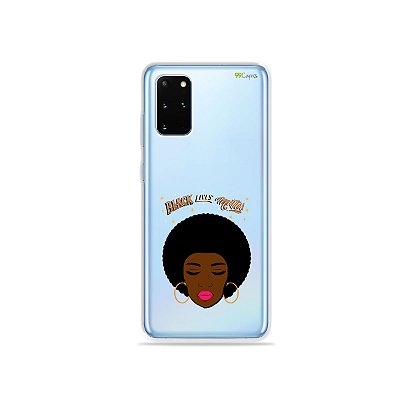 Capa (Transparente) para Galaxy S20 Plus - Black Lives