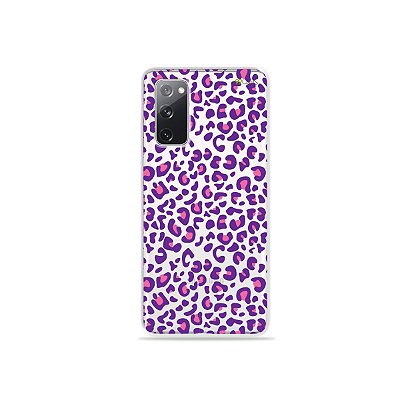 Capa (Transparente) para Galaxy S20 FE - Animal Print Purple