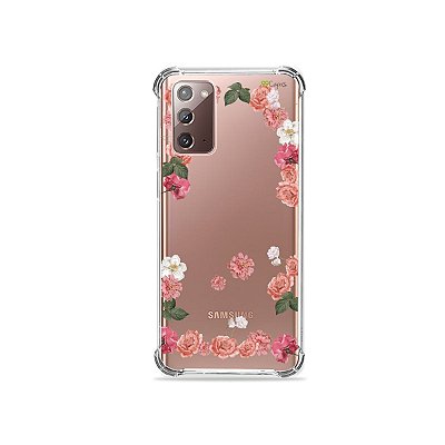 Capa (Transparente) para Galaxy Note 20 - Pink Roses