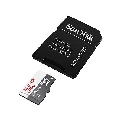 Cartão de Memória SanDisk Ultra 64GB com adaptador