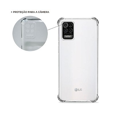Capa Anti-Shock Transparente para LG K62 (com proteção para câmera)