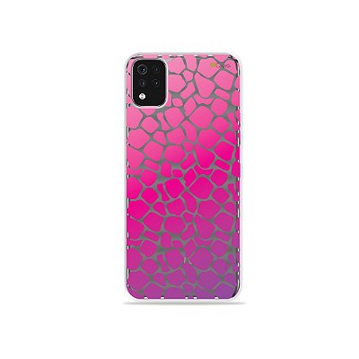 Capa (Transparente) para LG K52 - Animal Print Pink