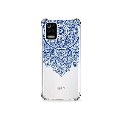 Capa (Transparente) para LG K62 - Mandala Azul