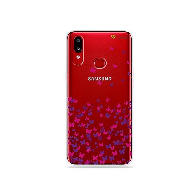 Capinha (transparente) para Galaxy A10s - Borboletas Flutuantes