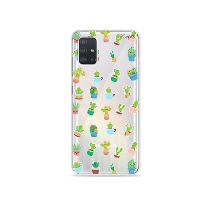 Capinha (transparente) para Galaxy A51 - Cactus