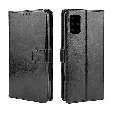 Capa Carteira Preta para Galaxy A71