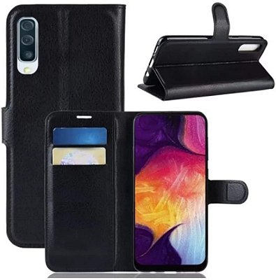 Capa Carteira Preta para Galaxy A50s