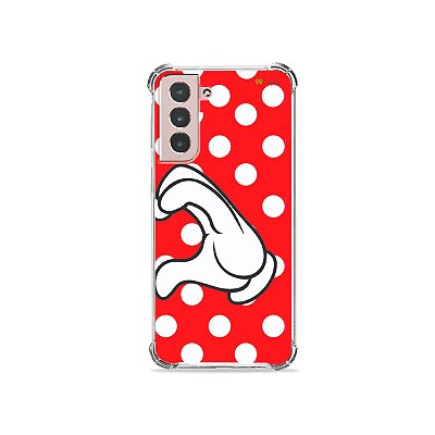 Capa para Galaxy S21 - Coração Minnie