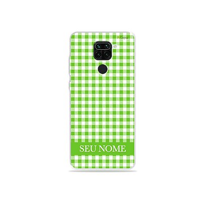 Capa Vichy Verde personalizada com nome para Xiaomi - 99Capas