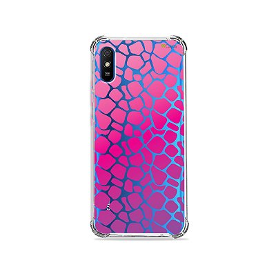 Capa (Transparente) para Redmi 9i - Animal Print Pink