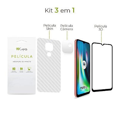 Kit de Películas 3 em 1 para Moto G9 Play