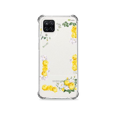 Capa (Transparente) para Galaxy A12 - Yellow Roses