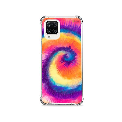 Capa para Galaxy A12 - Tie Dye Roxo