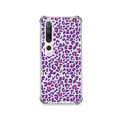 Capa (Transparente) para Xiaomi Mi 10 Pro - Animal Print Purple