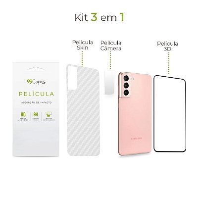 Kit de Películas 3 em 1 para Galaxy S21 Plus